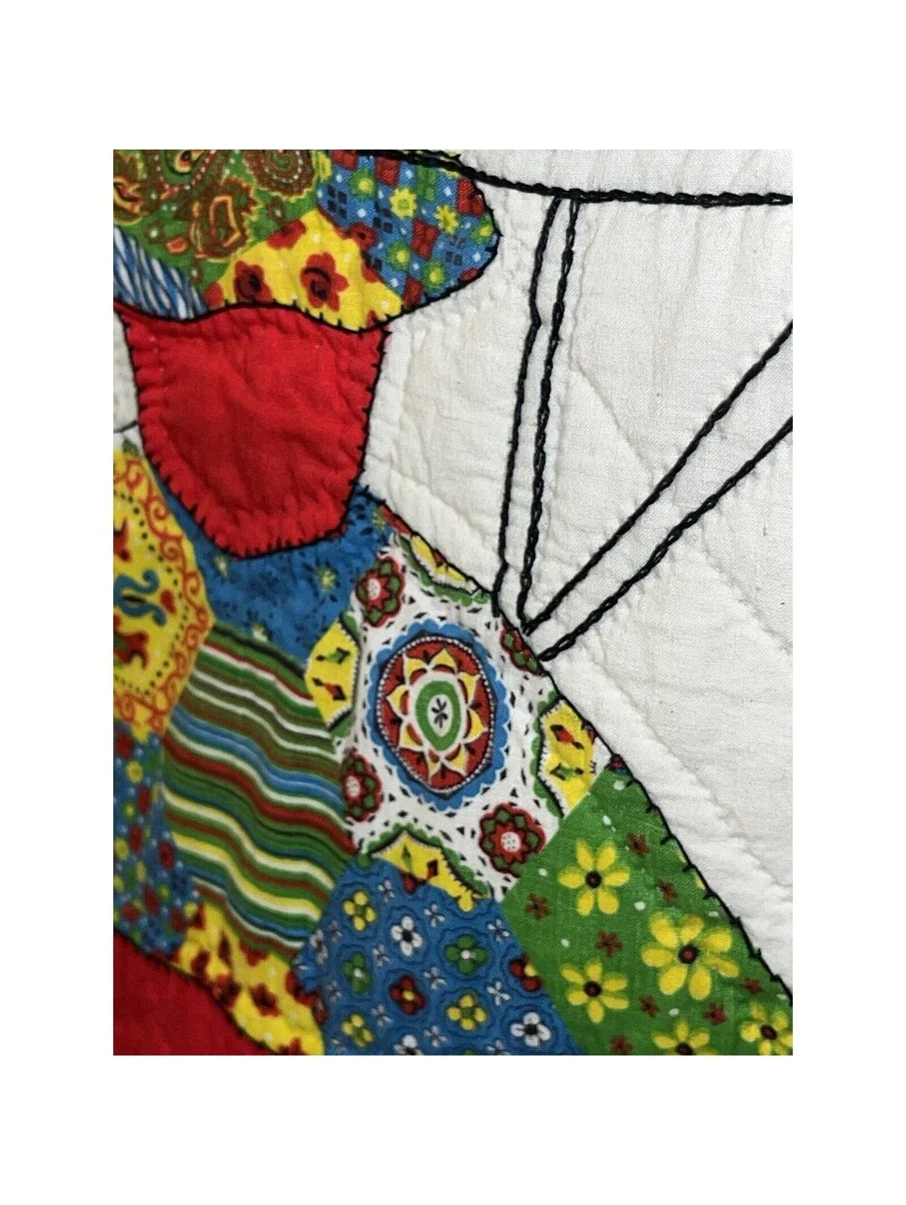Southern Belle / Sunbonnet Sue Quilt Hand Quilted 76”x 99” Full / Queen Amazing